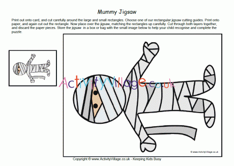 Mummy Jigsaw Printable