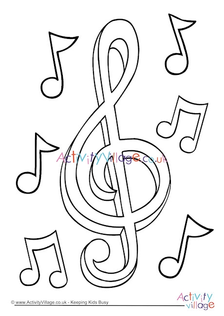 Music Colouring Page