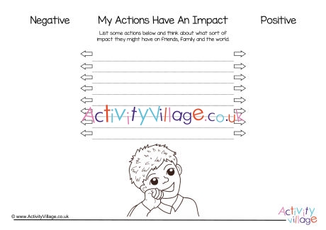 My actions have an impact worksheet 2