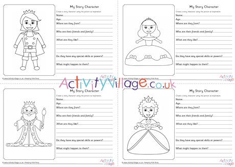 My Story Character Worksheets - Fairy Tale