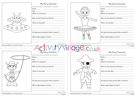 My Story Character Worksheets - Miscellaneous