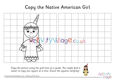 Native American Girl Grid Copy