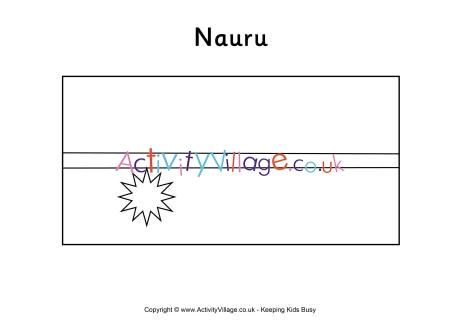 Nauru flag colouring page