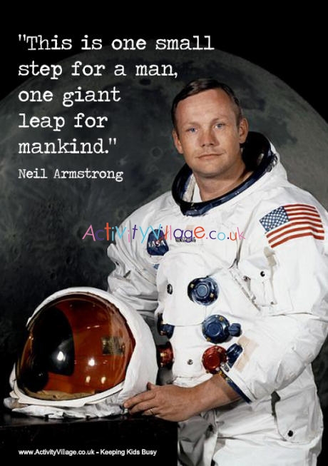 Neil Armstrong quote poster