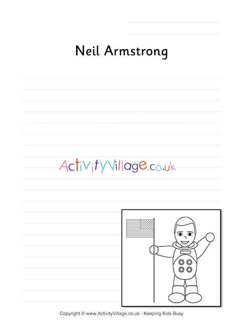 Neil Armstrong writing page