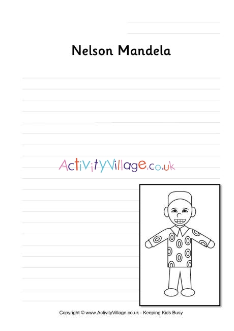 Nelson Mandela writing page