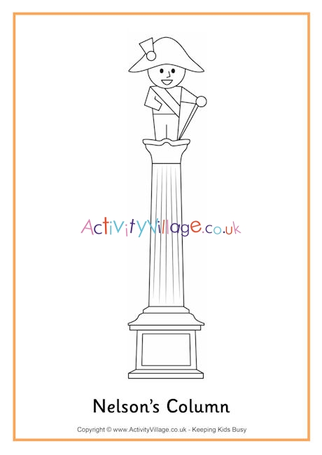 Nelson's Column colouring page
