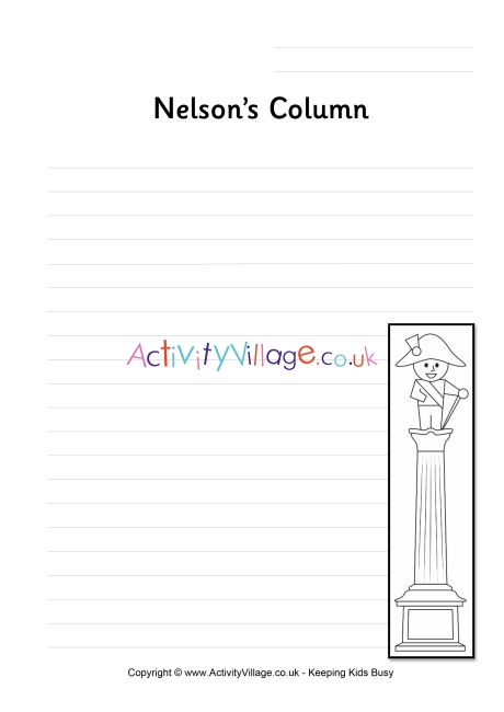 Nelson's Column writing page