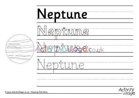 Neptune handwriting worksheet