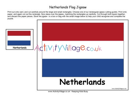 Netherlands flag jigsaw