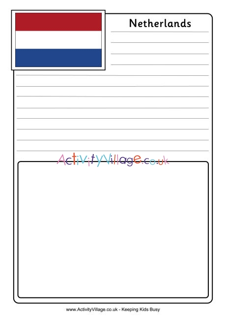 Netherlands notebooking page