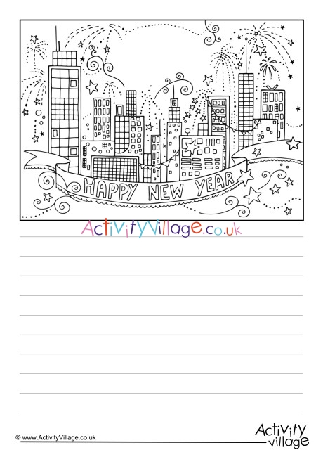 New Year City Story Paper