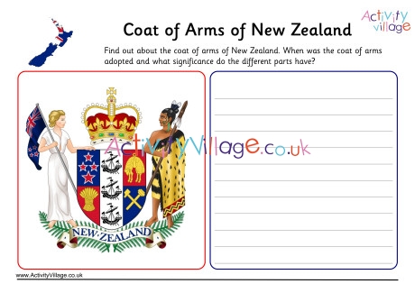 New Zealand Coat Of Arms Worksheet
