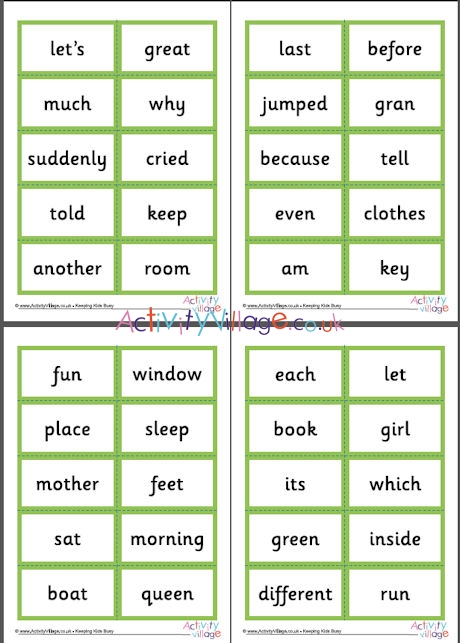 Next 200 common word cards 2