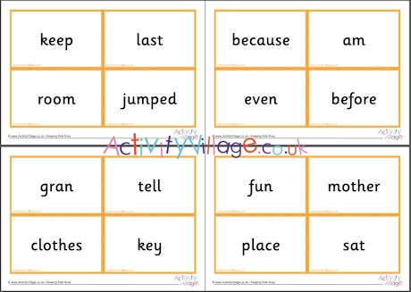 Next 200 common words flash cards 2