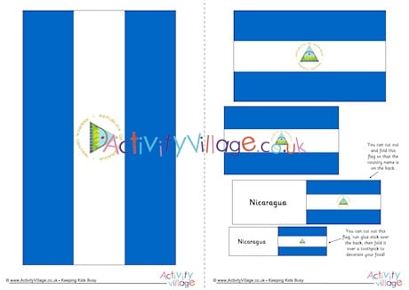 Nicaragua Flag Printable