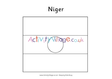 Niger Flag Colouring Page