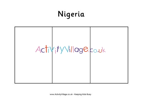 Nigerian flag colouring page