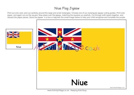 Niue flag jigsaw