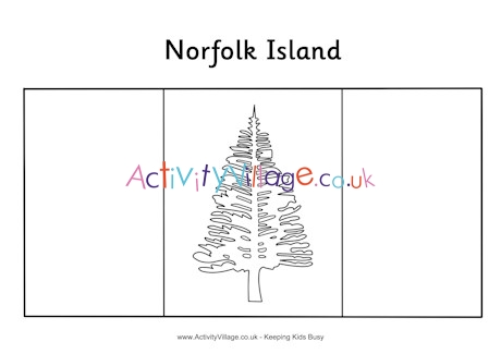 Norfolk Island colouring page