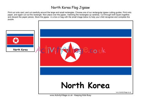 North Korea flag jigsaw