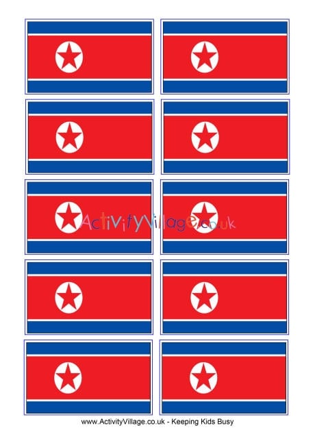 North Korea flag printable