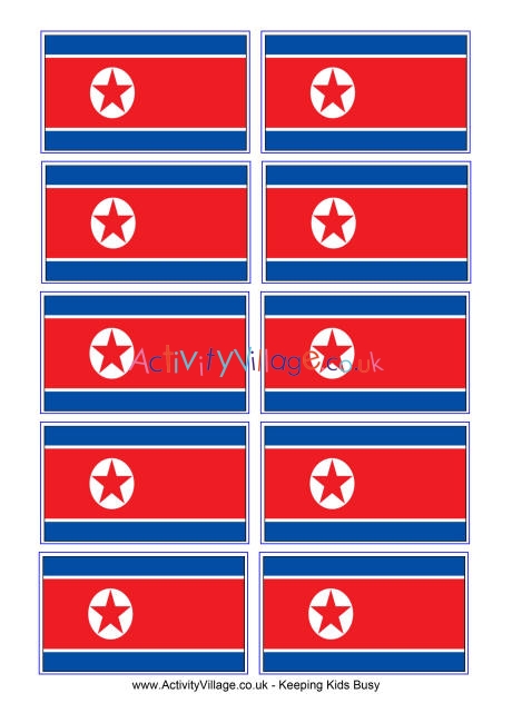 North Korea flag printable