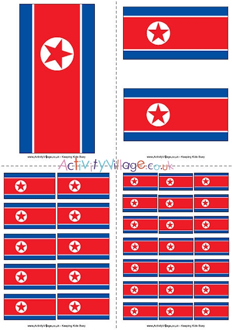 North Korea Flag Printable