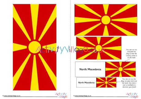 North Macedonia Flag Printable