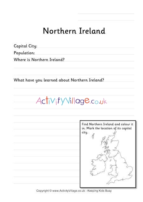 Northern Ireland Worksheet