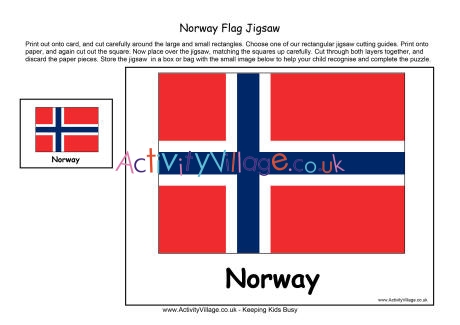Norway flag jigsaw