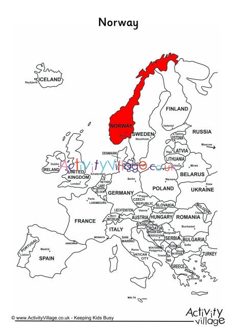 Norway On Map Of Europe