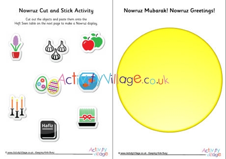 Nowruz cut and stick activity