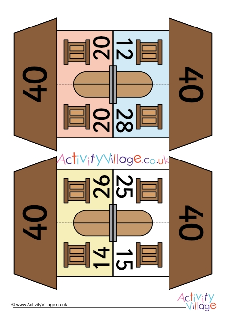 Number bond house jigsaws to 40