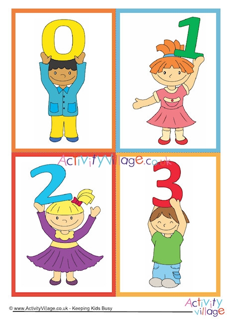Number Flash Cards - Children - 0-9