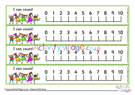 Number line 0-10 - kids