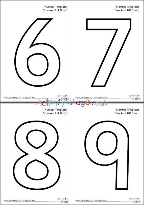 Number templates 
