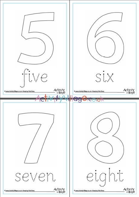 Number word tracing worksheets 0 to 10