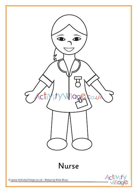 Nurse Colouring Page