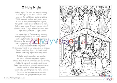 O Holy Night Colouring Page