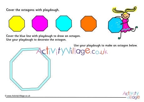 Octagon Shape Playdough Mat