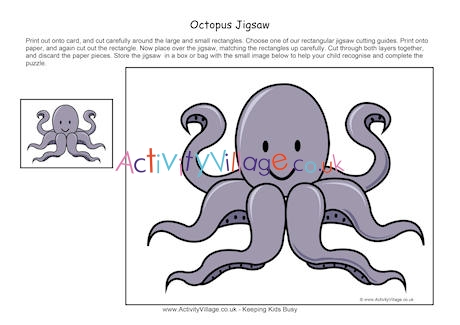 Octopus Printable Jigsaw