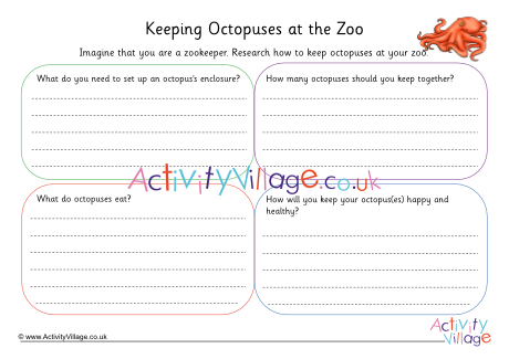 Octopus Zookeeper Worksheet