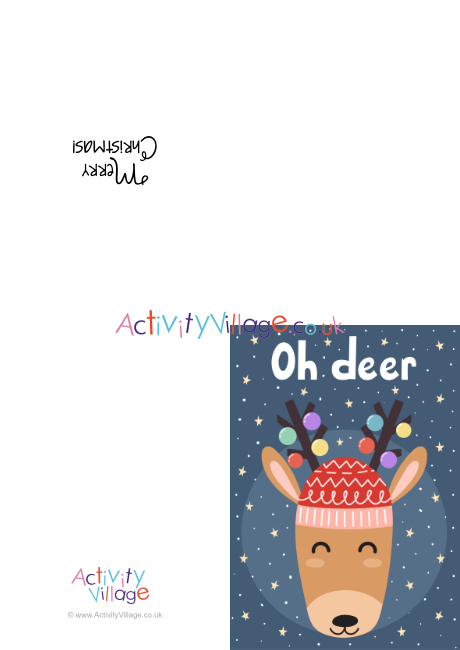 Oh Deer Christmas Card 