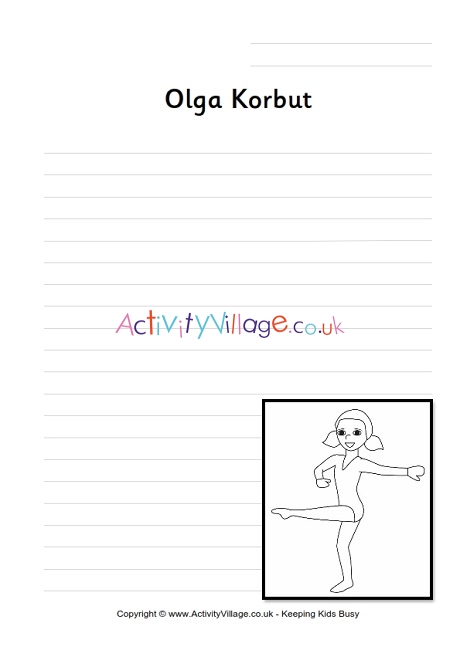 Olga Korbut writing page