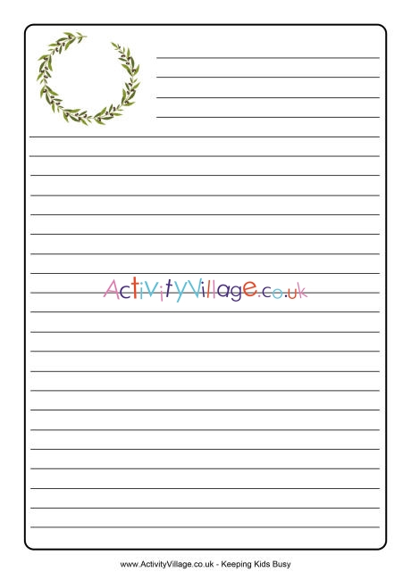 Olive wreath notebooking page 