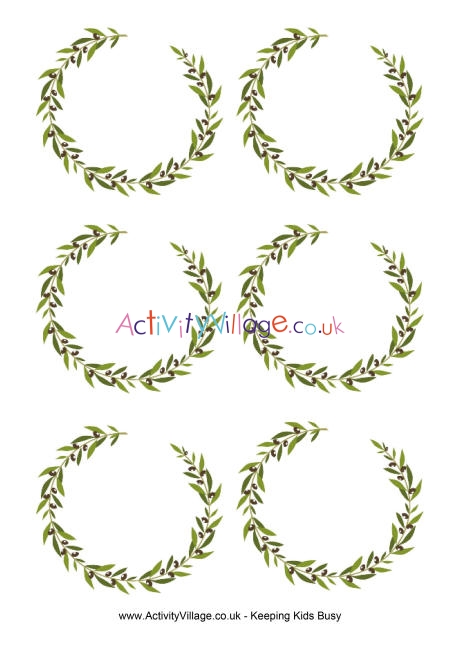 Olive wreath writing frames 