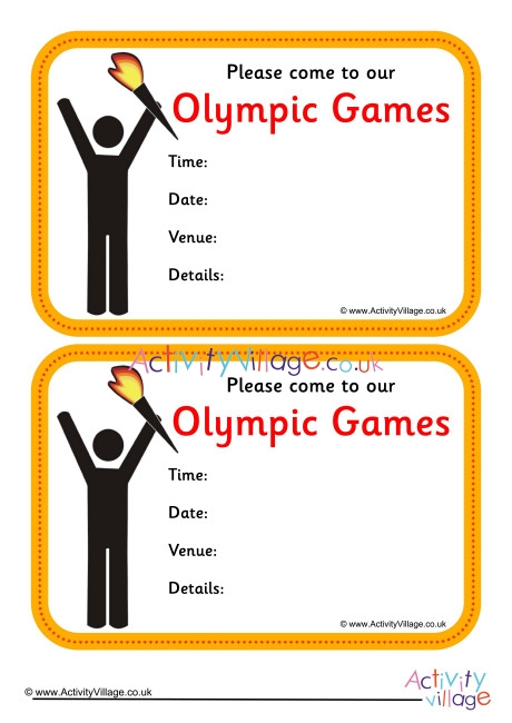 Olympic Games Invitation