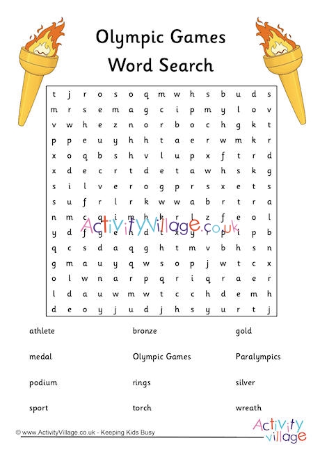 Olympic Games Word Search