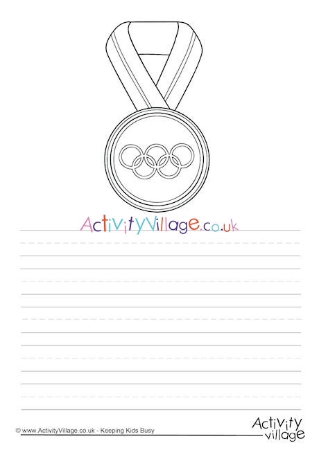 Olympic Medal Story Paper